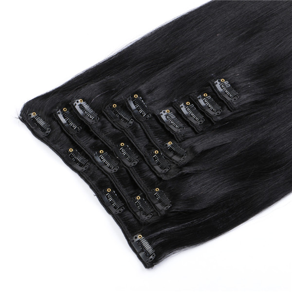 China Natural Hair Clip Extensions Manufacture Wholesale Cheap Clips In Hair Extensions LM295